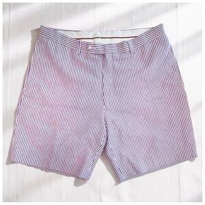 Afazzy NY Seersucker Shorts | Purple & White Stripe | Summer | Classic | NWOT